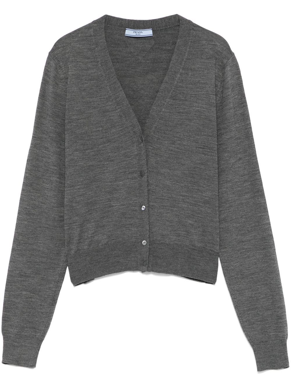 WOOL V-NECKED CARDIGAN