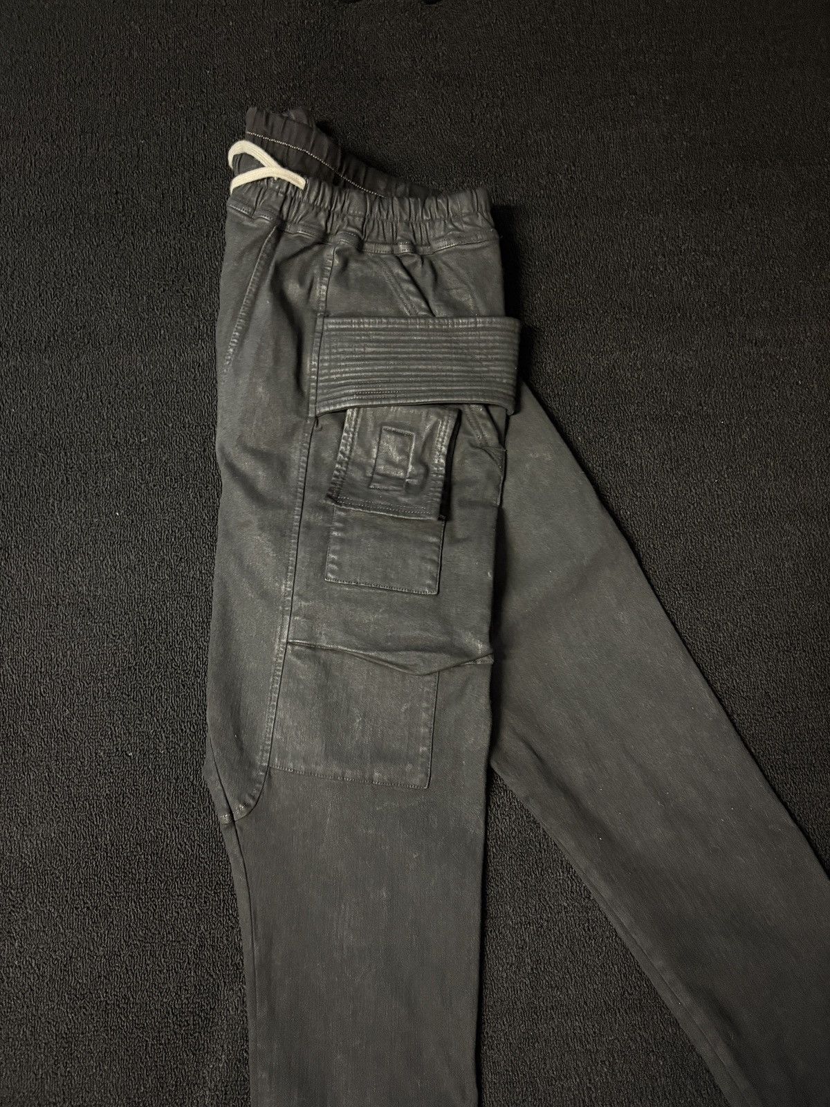 Rick Owens Rick Owens Black Wax Creatch Cargo Denim Pants Size US 32 / EU 48 - 5 Thumbnail