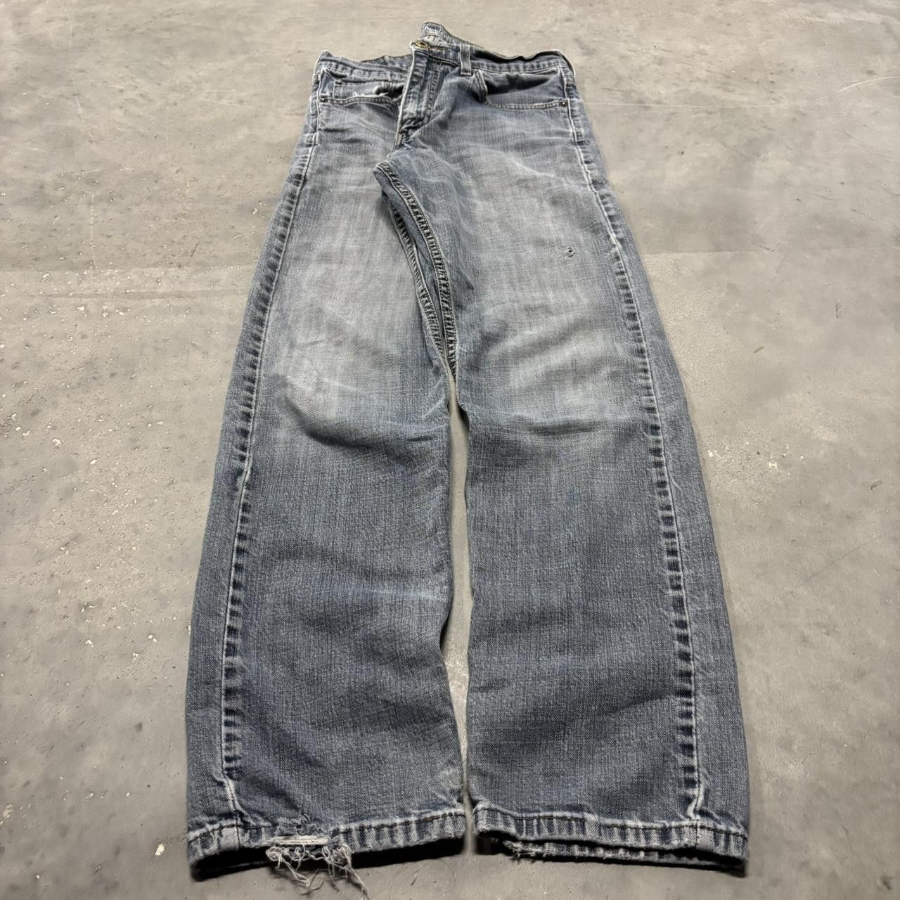 Levi's × Vintage Crazy Vintage Y2K/2000s Grunge Faded Wash Levis Denim Jeans! Size US 28 / EU 44 - 3 Thumbnail