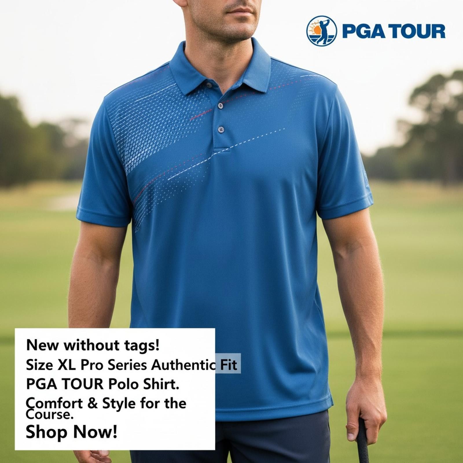 PGA Tour PGA TOUR Pro Series Authentic Fit Polo Shirt Size XL Size US XL / EU 56 / 4 - 1 Thumbnail