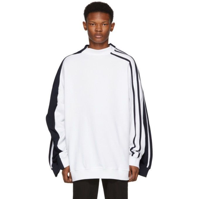 Y/Project Y/Project White and Navy Double Layer Sweatshirt Size US M / EU 48-50 / 2 - 13 Thumbnail
