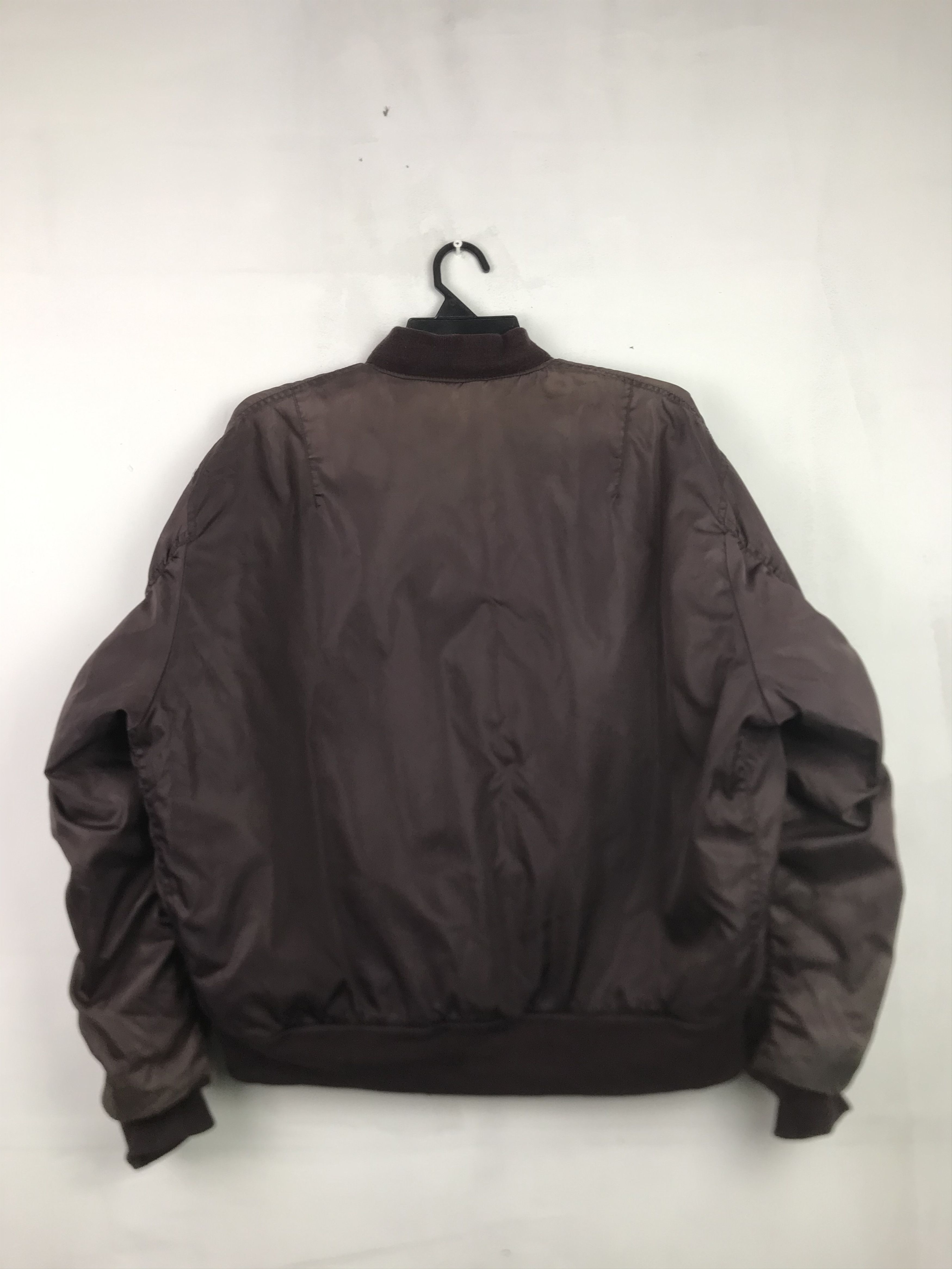 Japanese Brand Vintage Maroon Bomber Jacket Sunfaded Distressed Size US XXL / EU 58 / 5 - 2 Thumbnail