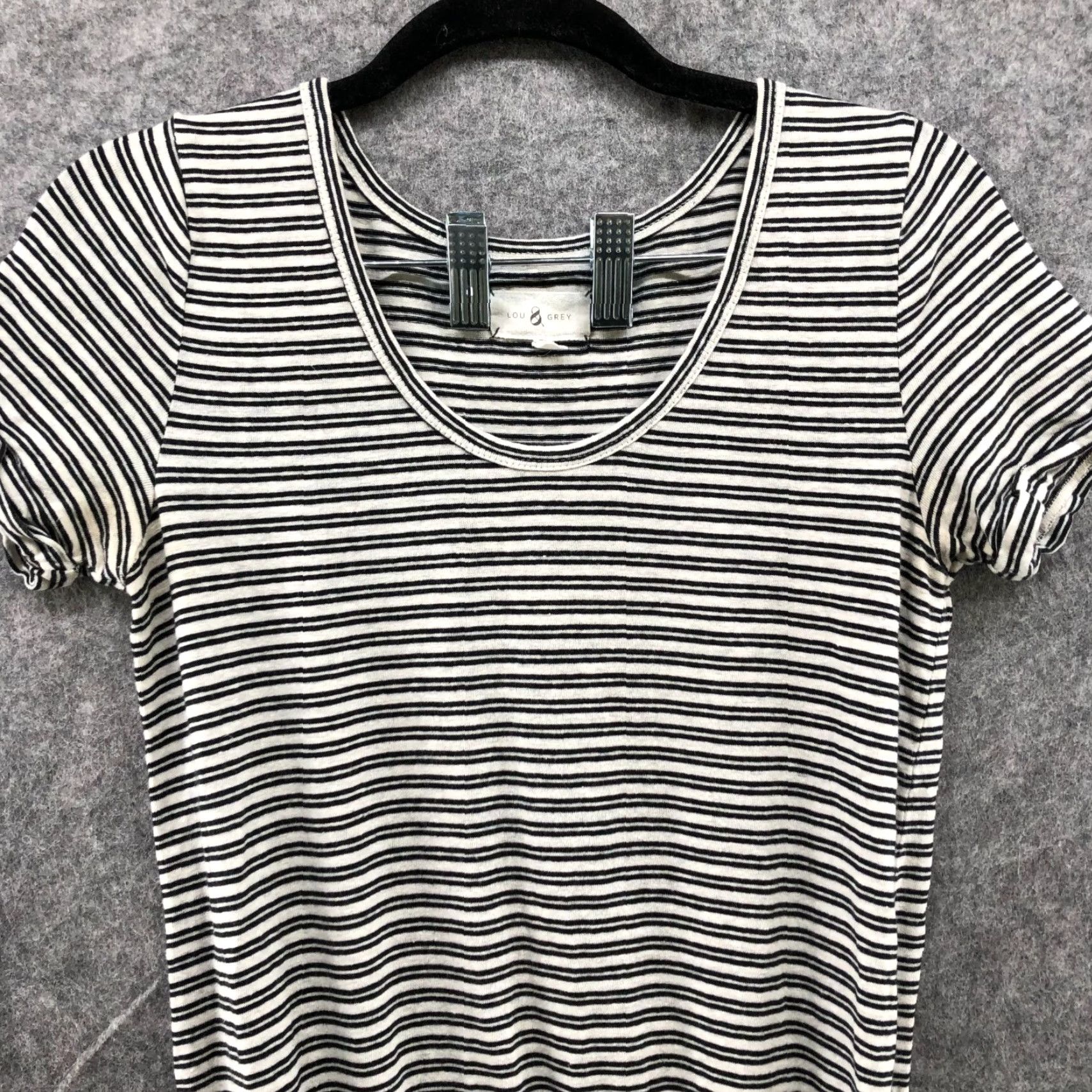 Lou & Grey Lou & Grey T Shirt Dress - Linen Cotton Striped Mini A-Line XS Women’s Short Sleeve, Multicolor Size XS / US 0-2 / IT 36-38 - 3 Thumbnail