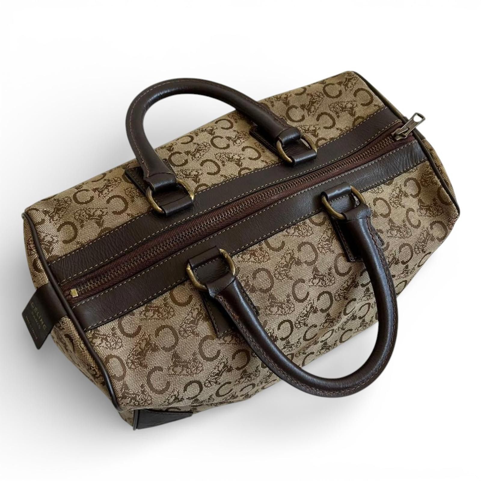 Celine Céline - Boston Travel Bag Monogram Canvas Brown Size ONE SIZE - 6 Thumbnail