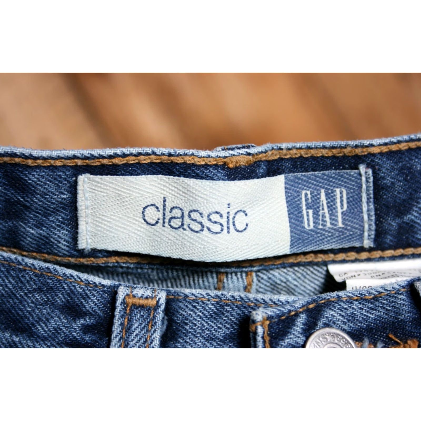 Gap VINTAGE Gap Classic Jeans - Blue Denim - High Waisted Tapered Leg, 26.5x31, Size 6R, Regular, Womens Size 28" / US 6 / IT 42 - 7 Thumbnail