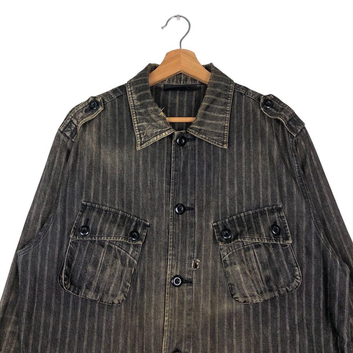 Japanese Brand 🔥Vintage Hickory Chore Jacket Airwalk Hybrid Issey Miyake Size US L / EU 52-54 / 3 - 3 Thumbnail