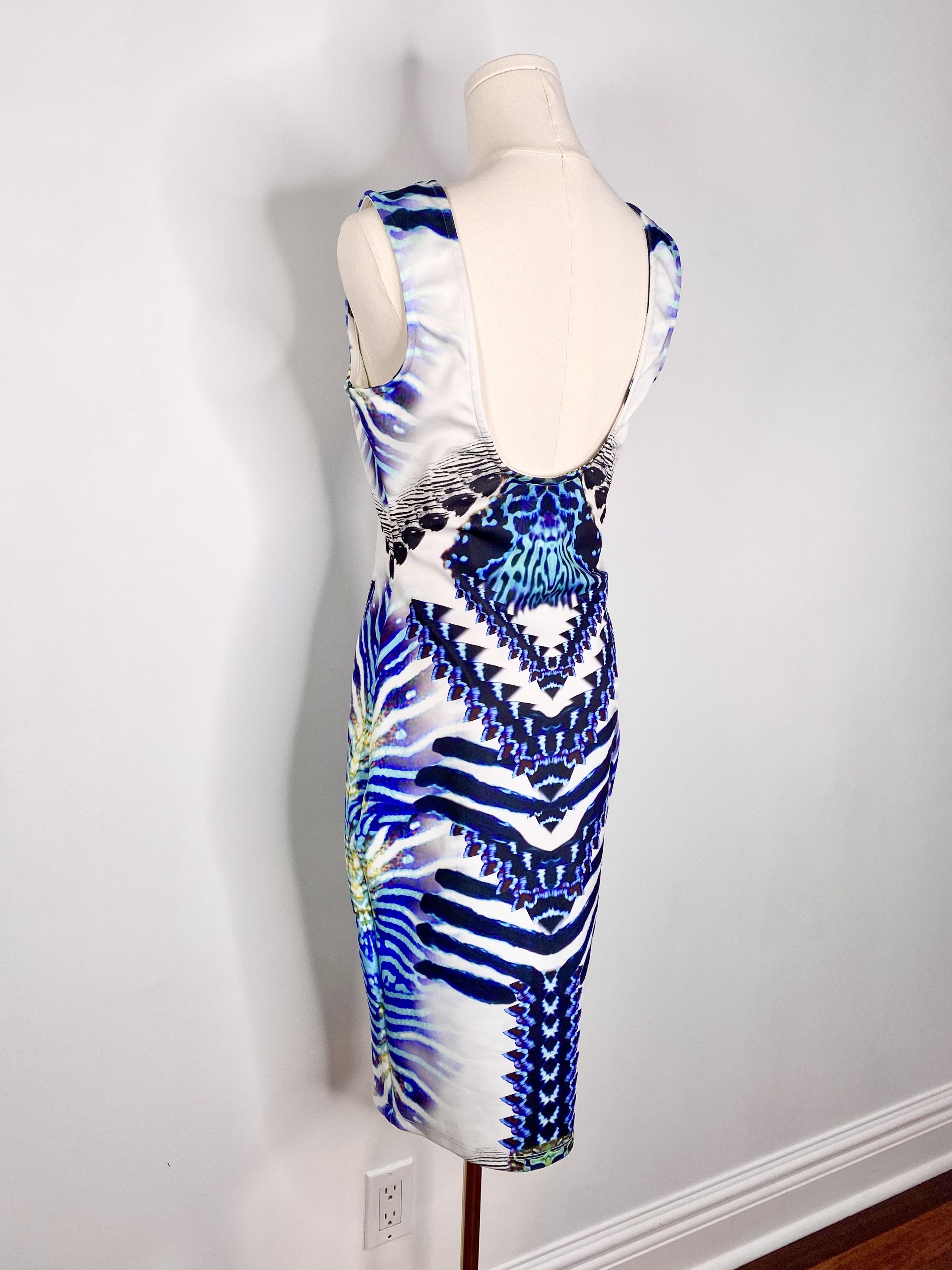 Asos Asos Petite - Bold Abstract Stripe Bodycon Dress Size M / US 6-8 / IT 42-44 - 8 Thumbnail