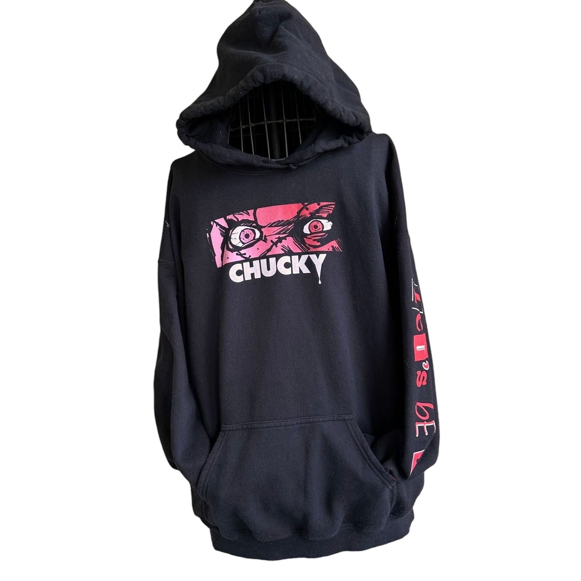 Other Chucky Let's Be Friends Hoodie Unisex Sz L Black Halloween C Size US L / EU 52-54 / 3 - 3 Thumbnail