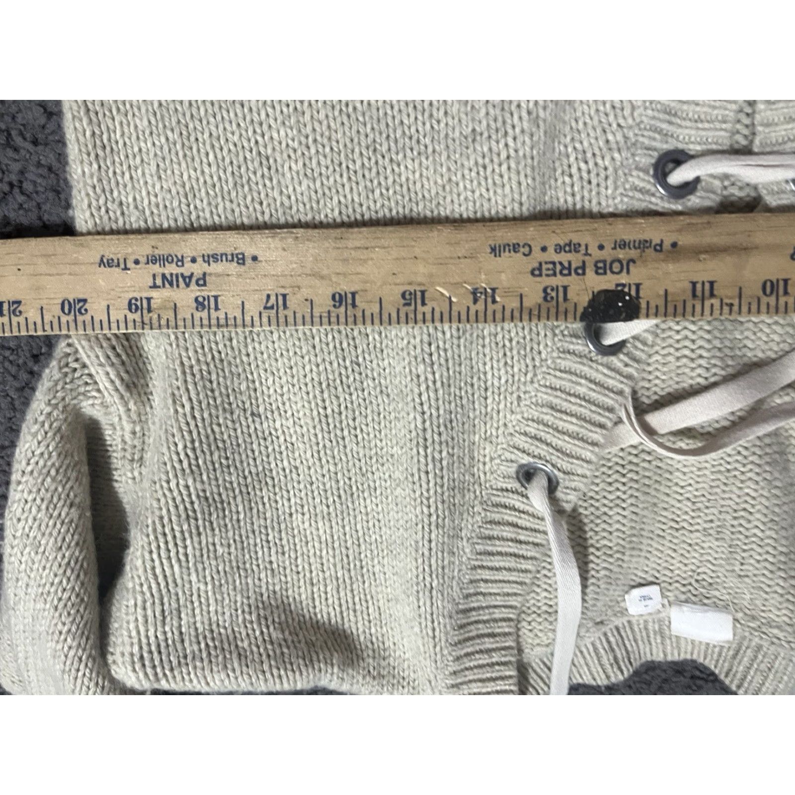 Gap GAP Women's Medium Beige Wool Linen Acrylic Blend Sweater Long Sleeve Tie Front Size M / US 6-8 / IT 42-44 - 4 Thumbnail