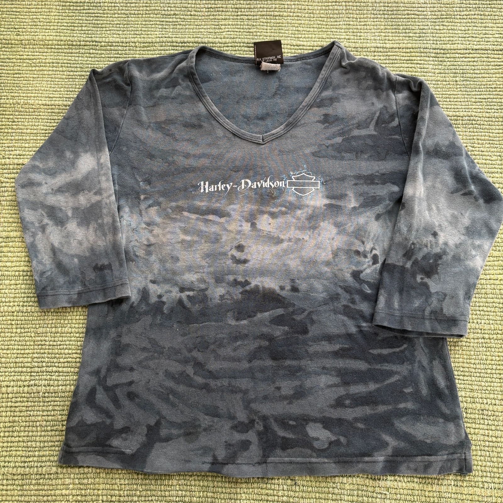 Harley Davidson Vintage Y2K smoke gray harley davidson womens baby tee Size S / US 4 / IT 40 - 1 Thumbnail