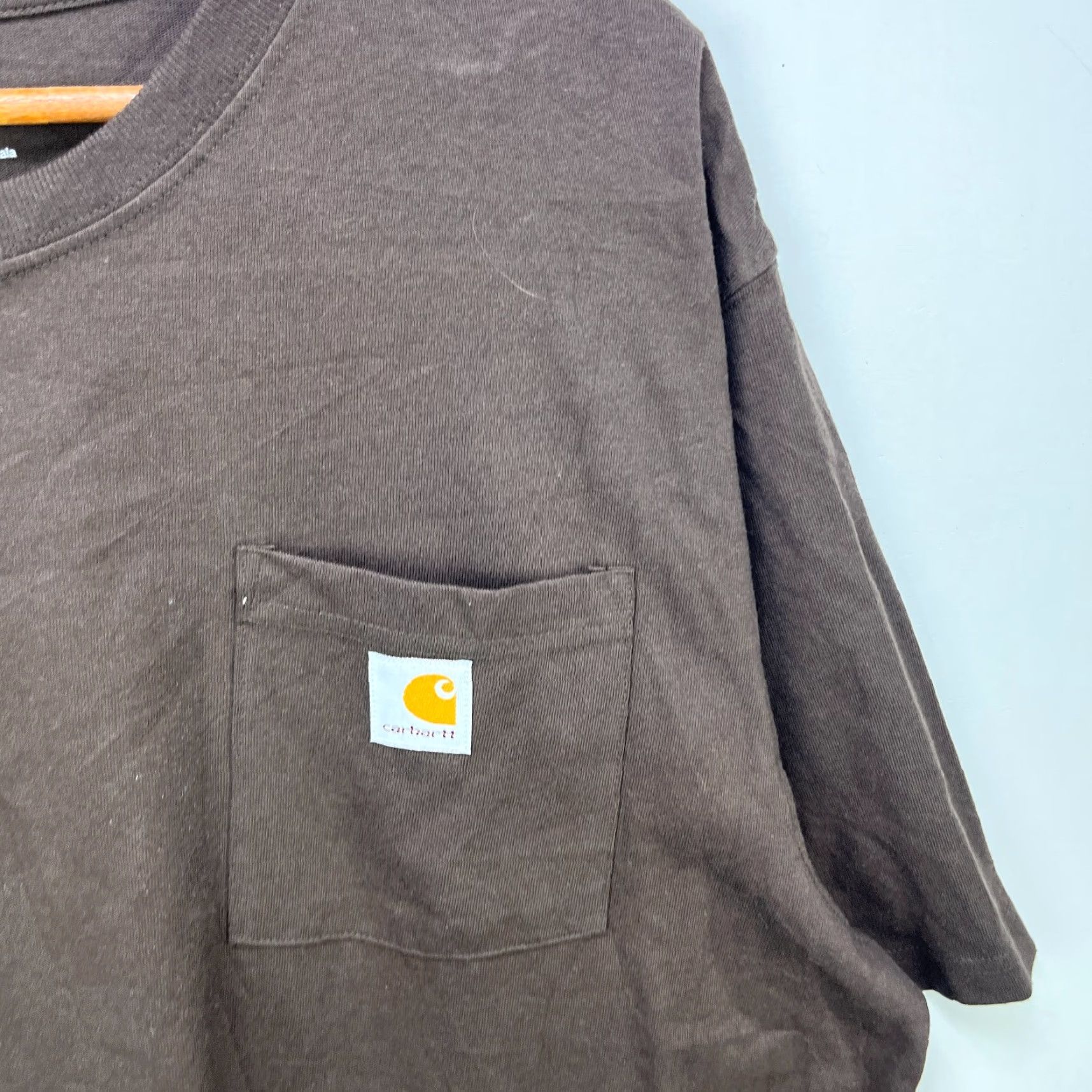 Carhartt Carhartt T-Shirt Brown XL New with Tags Men’s Pocket Crew Neck Short Sleeve Regular K87 2010s Logo Size US XL / EU 56 / 4 - 3 Thumbnail