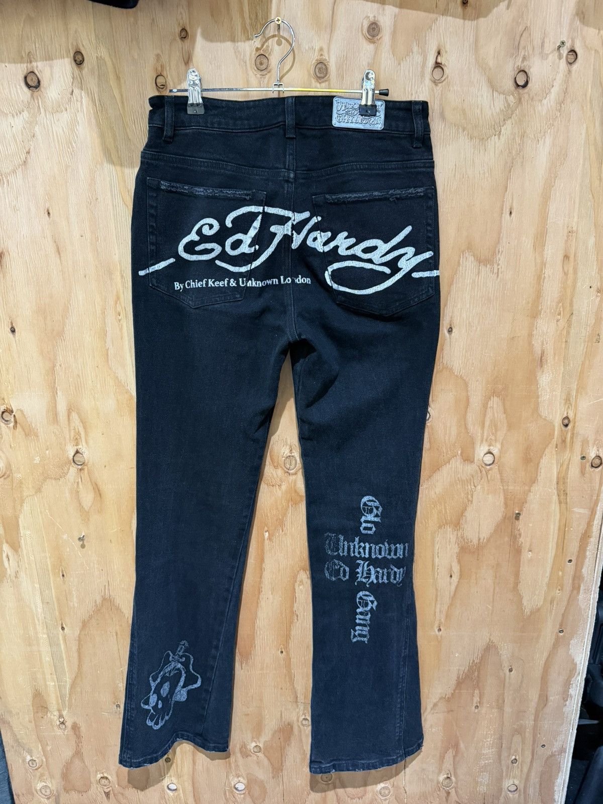 Ed Hardy × Glo Gang × Unknown London Ed hardy Glo Unknown Denim Size US 28 / EU 44 - 1 Thumbnail