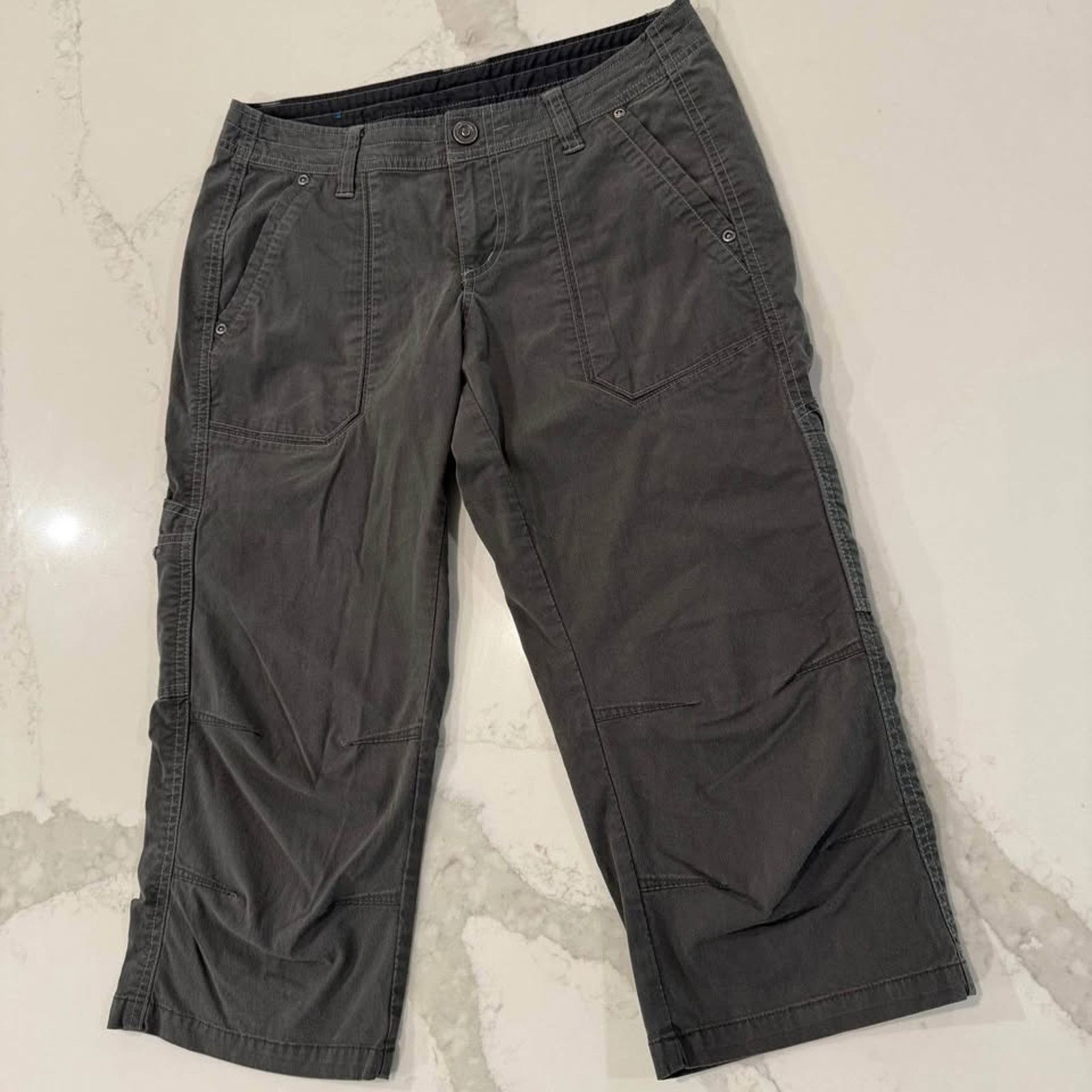 Kuhl Kuhl Free Range Cargo Capri Utility Pants Women's 4 Gray Size 27" / US 4 / IT 40 - 2 Thumbnail