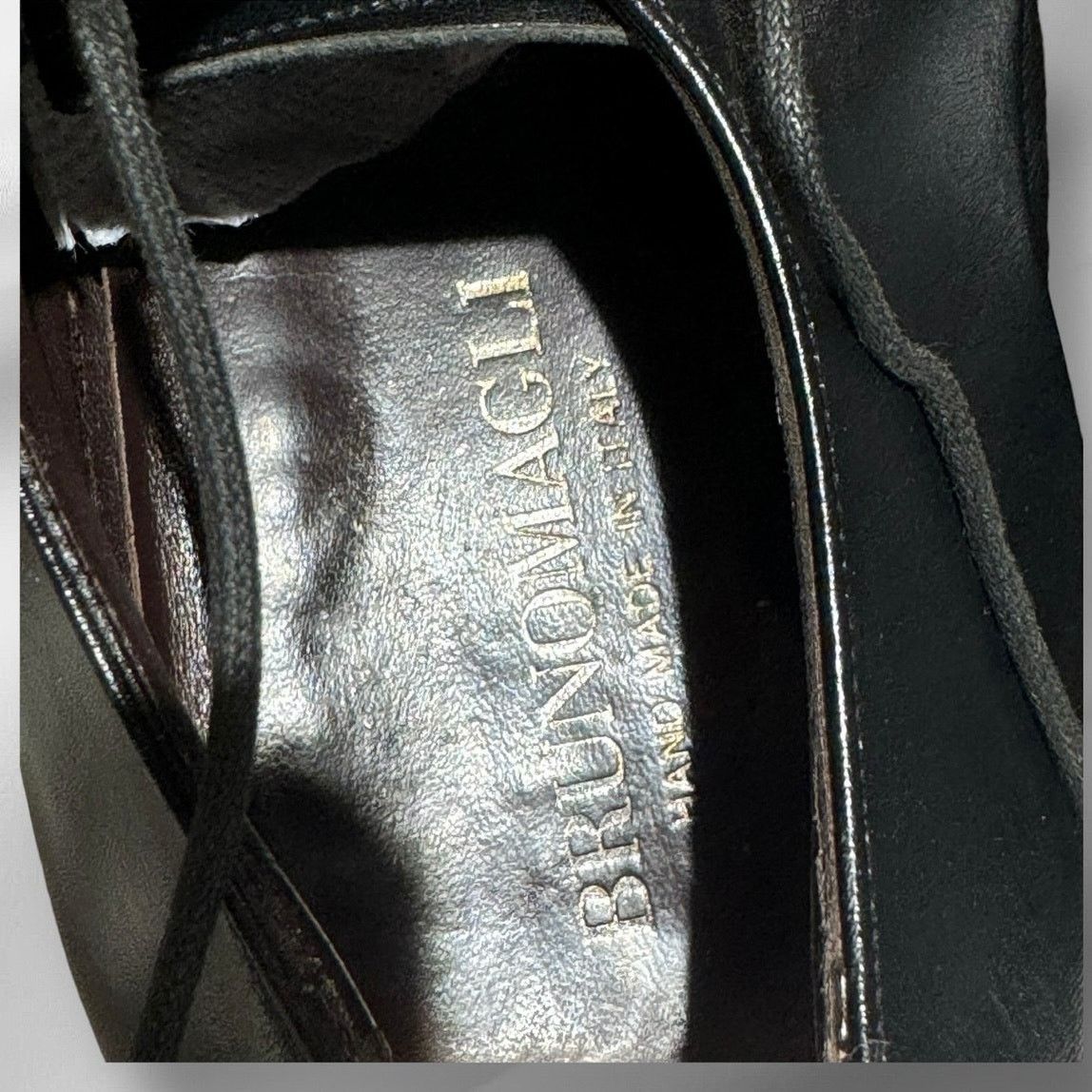 Bruno Magli Bruno Magli Mens Black Leather Dress Shoes Sz 10 #1101 342 Size US 10 / EU 43 - 2 Thumbnail