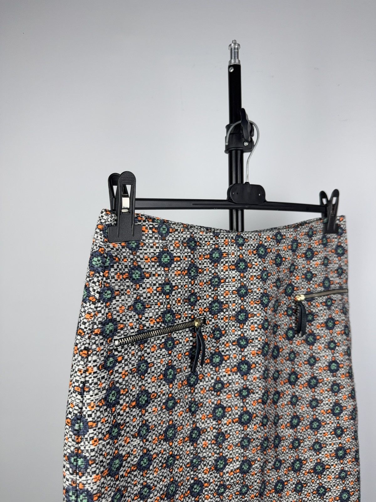 Hugo Boss Luxury Retro 00s Boss Orange Patterned Tweed Mini Skirt Size 28" / US 6 / IT 42 - 3 Thumbnail