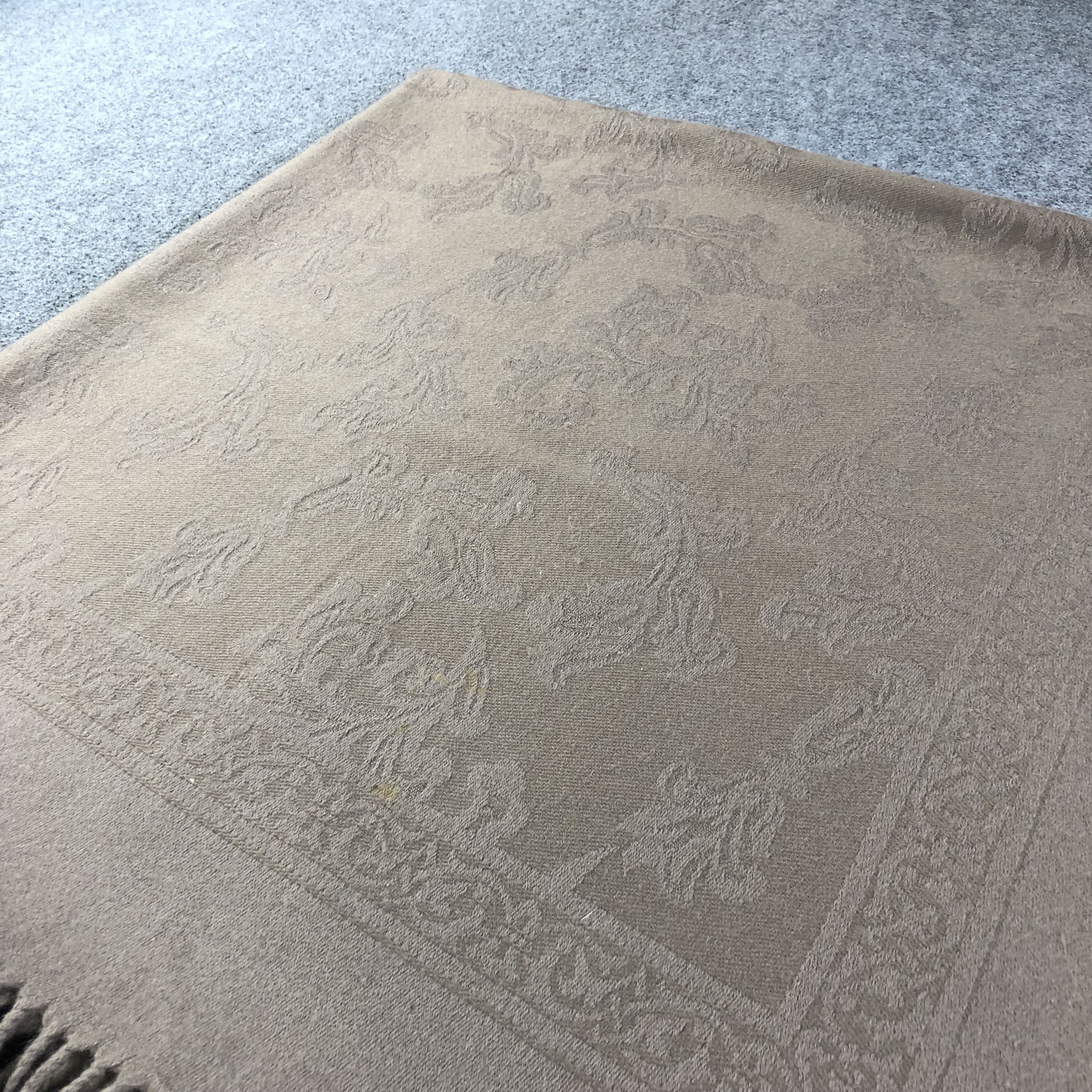 Japanese Brand Luciano Soprani Over Sized Wool Scarf Muffler Blanket V1113 Size ONE SIZE - 3 Thumbnail