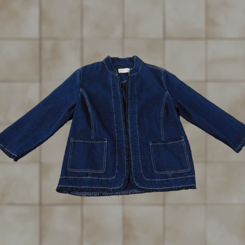 Vintage Alfred Dunner Jacket Blue Denim Womens Cotton Stretch Zip Long Sleeve Regular 10 Size L / US 10 / IT 46 - 1 Thumbnail