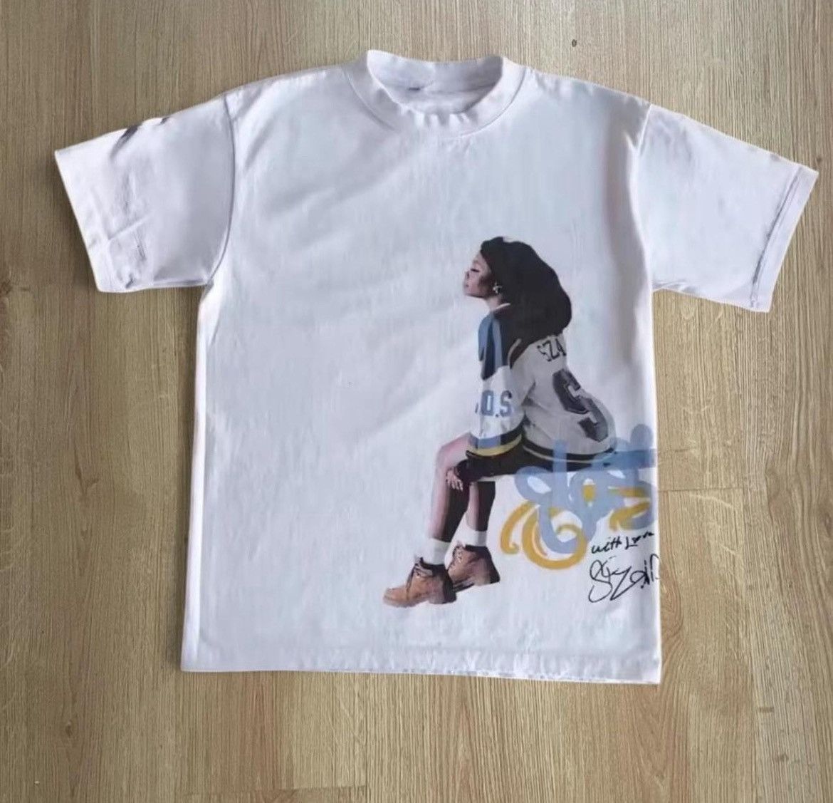Other Y2k White/blue sza tshirt Size US S / EU 44-46 / 1 - 1 Thumbnail