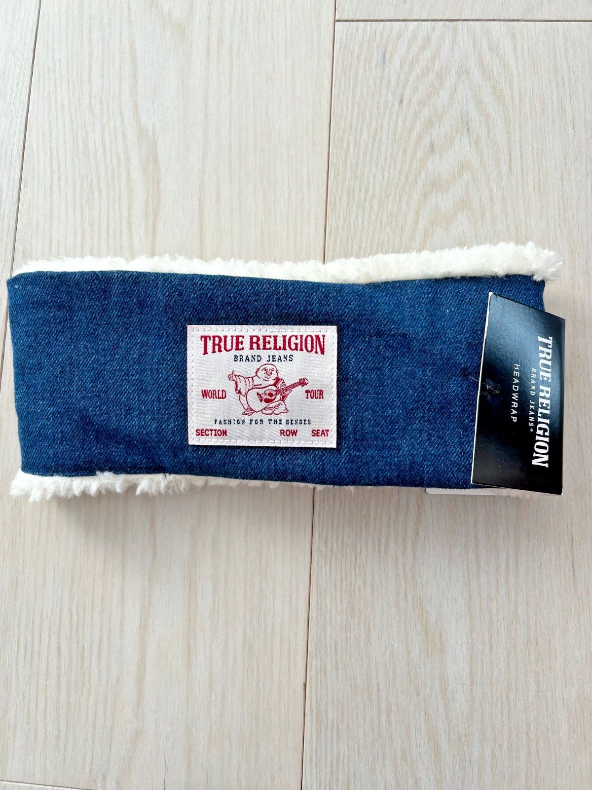 True Religion True Religion Denim Sherpa Head Wrap Bandana Blue Size ONE SIZE - 1 Thumbnail