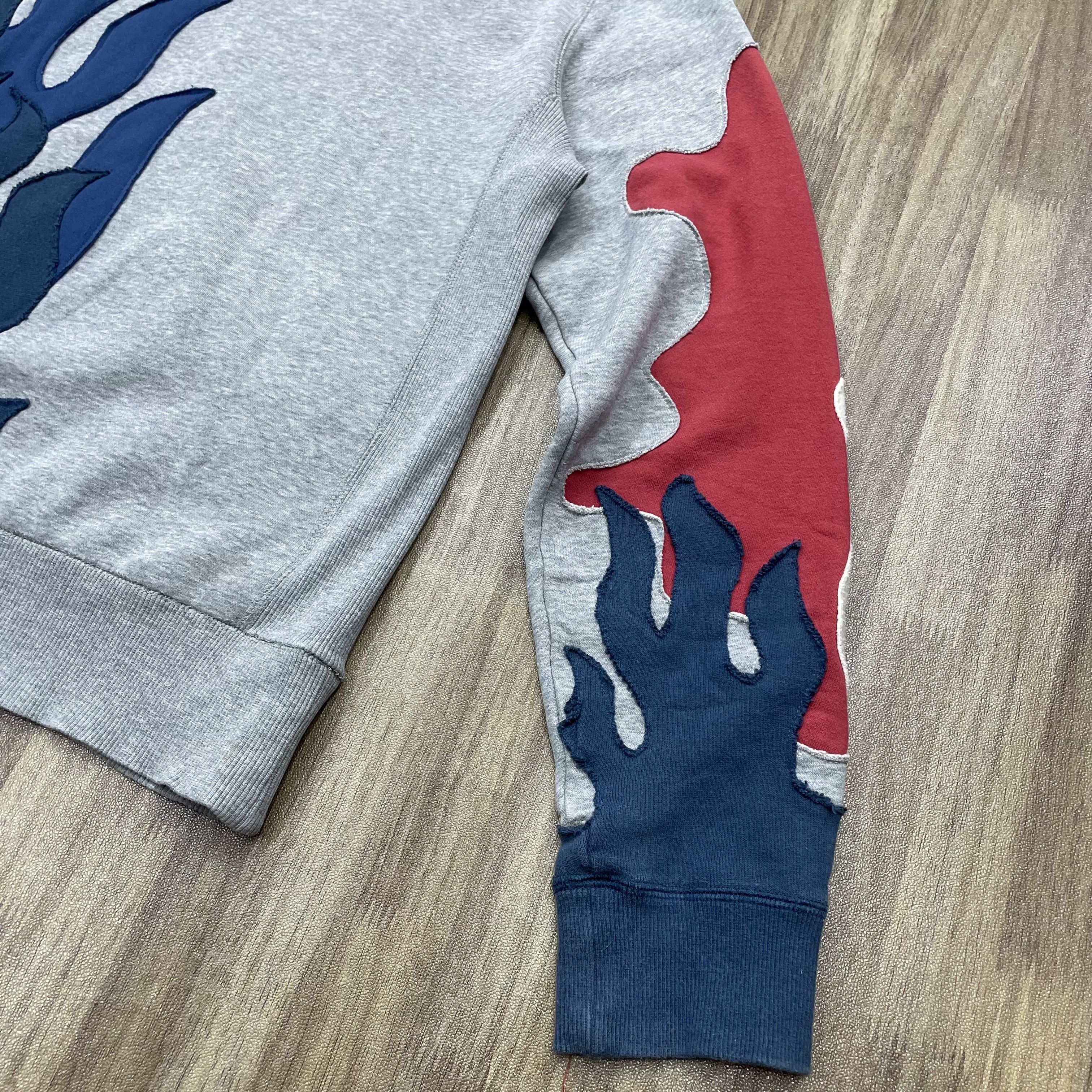 Vintage Custom Reworked Nike Skeleton Flame Patchwork Hoodie 1of1 Size US M / EU 48-50 / 2 - 5 Thumbnail