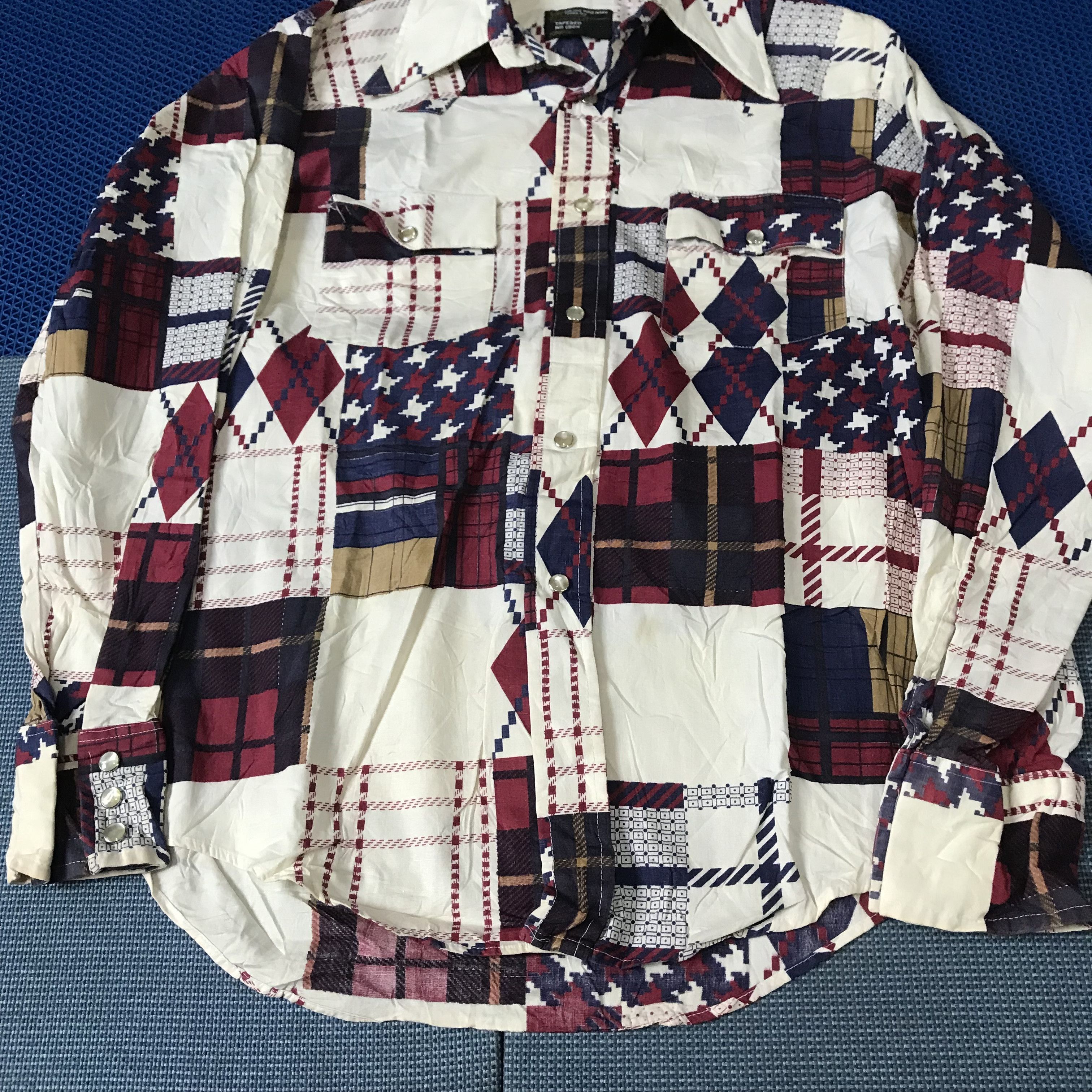 Towncraft Vintage Towncraft Jc penney tapered Non iron patchwork shirt Size US M / EU 48-50 / 2 - 3 Thumbnail