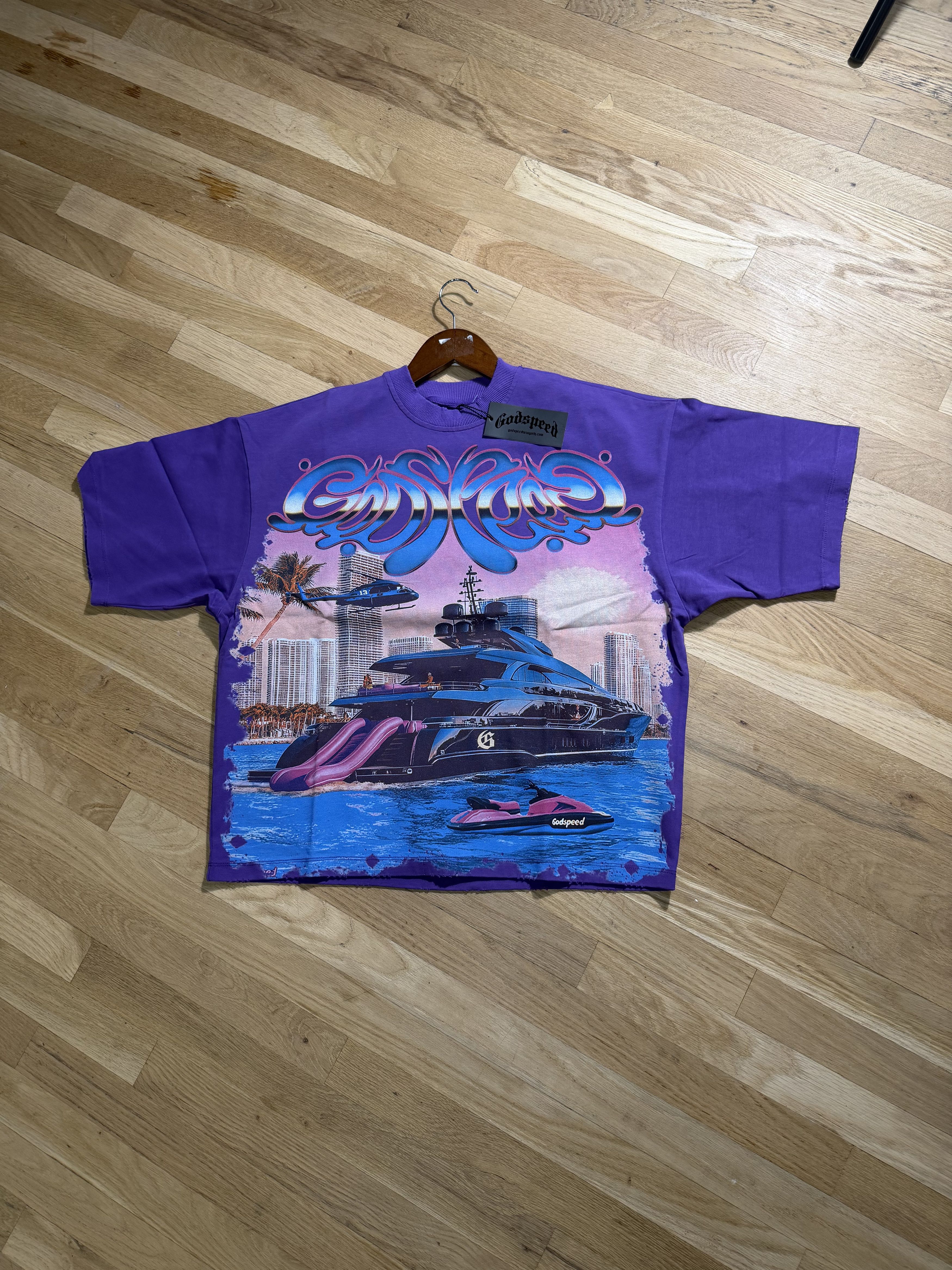GODSPEED MIAMI YACHT TEE PURPLE *MIAMI EXCLUSIVE*