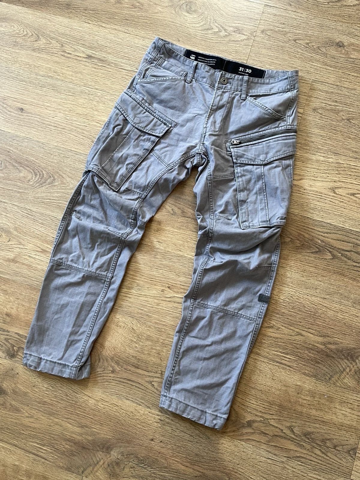 G-Star G-Star Rovic Zip 3D Regular Tapered Gray Cargo Pants Size US 31 - 4 Thumbnail