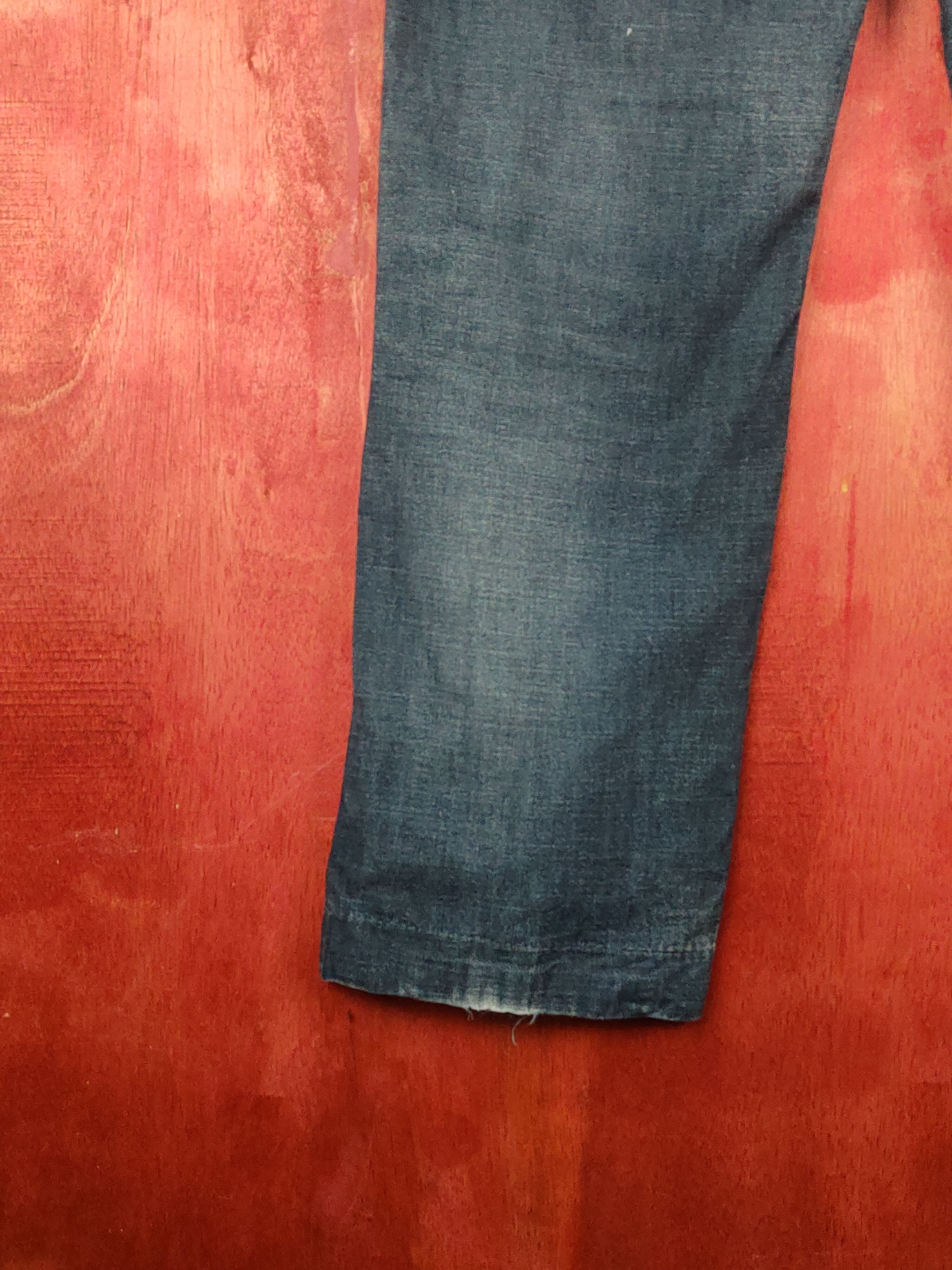 Japanese Brand Lands End Blue Distressed Ripped Soft Jeans #S2054 Size US 32 / EU 48 - 9 Thumbnail