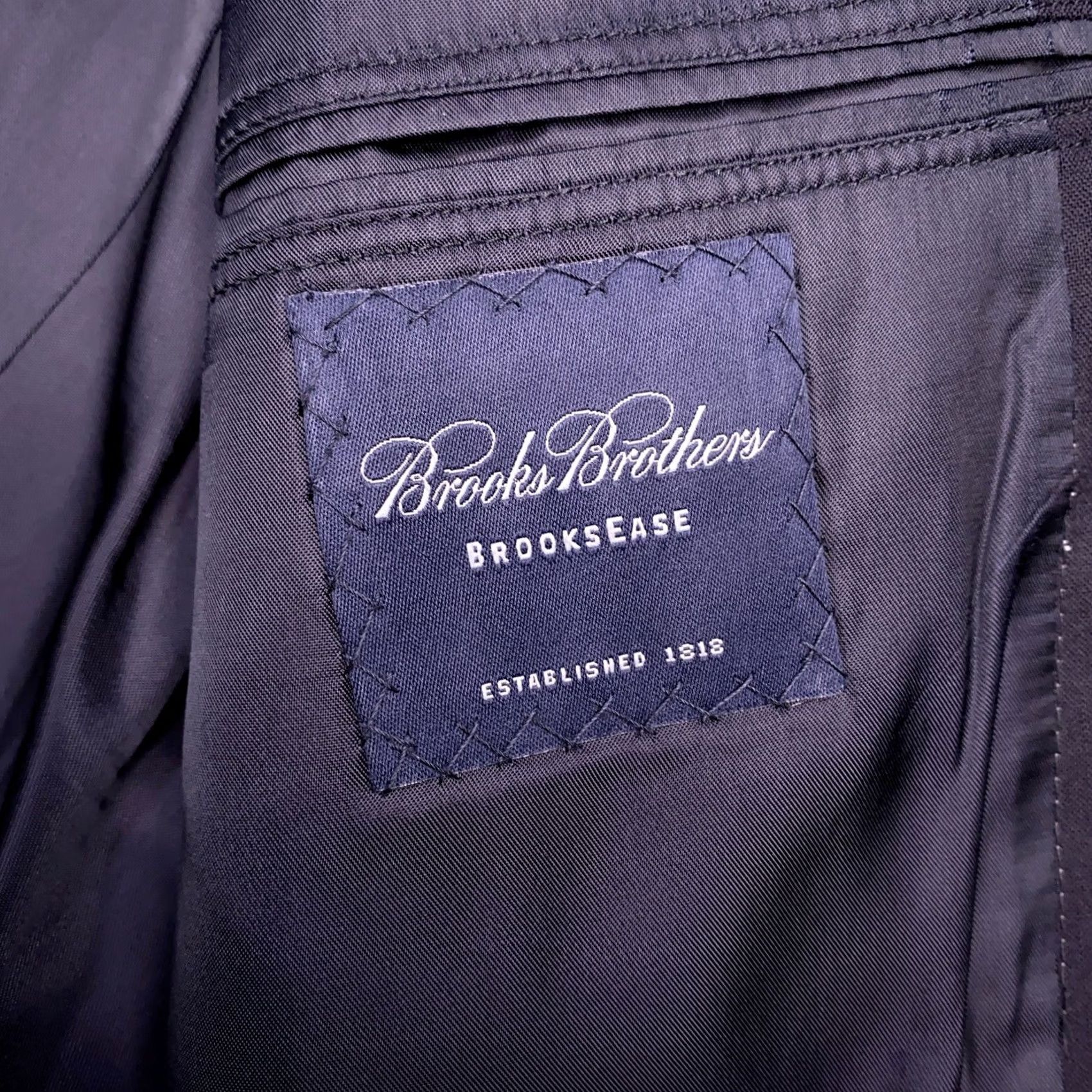Brooks Brothers Brooks Brothers BrooksEase Suit Jacket 42R Wool Navy Blazer Men Regular Blue Solid 2-Button Notch Lapel Single-Breasted USA Vintage N/A Size 42R - 4 Thumbnail