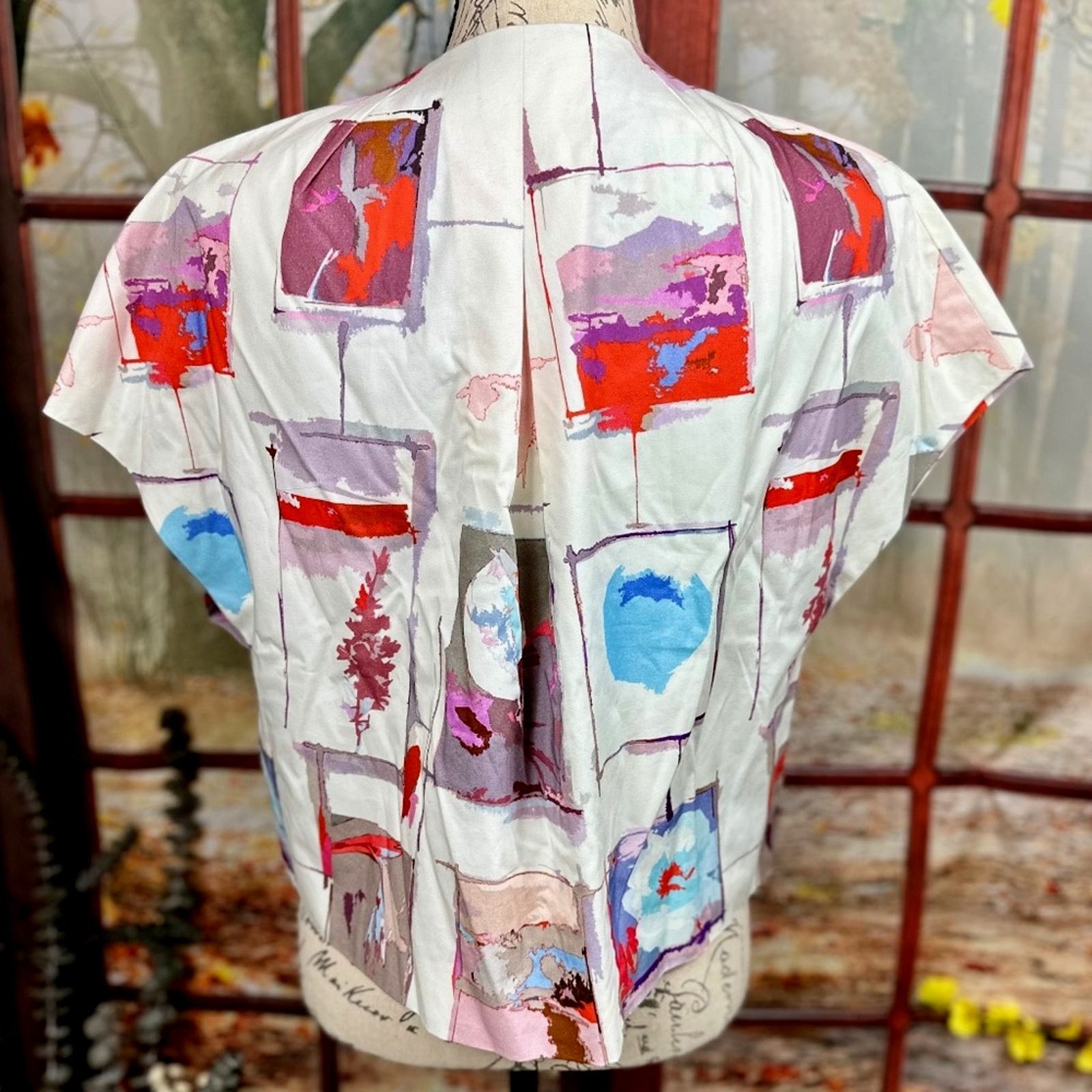 Other Socapri Fully Lined Blazer Red/Blue/Ivory 44 Italian 8 us Size M / US 6-8 / IT 42-44 - 11 Thumbnail