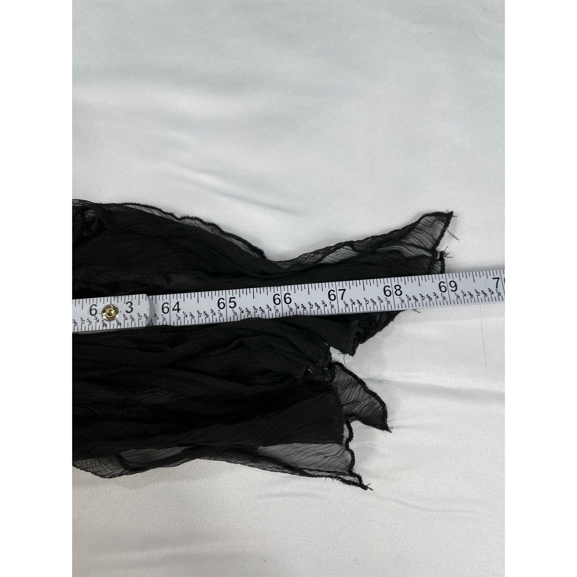 Lauren Ralph Lauren Lauren Ralph Lauren Black Crinkle Viscose Scarf SKU 7394 Size ONE SIZE - 8 Thumbnail