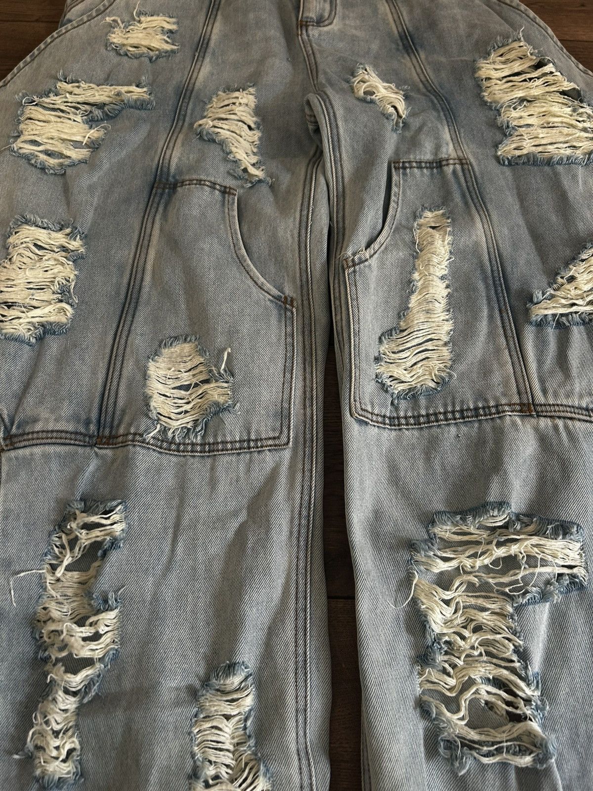 Other PCCVision ripped oversized blue jeans Size US 34 / EU 50 - 4 Thumbnail