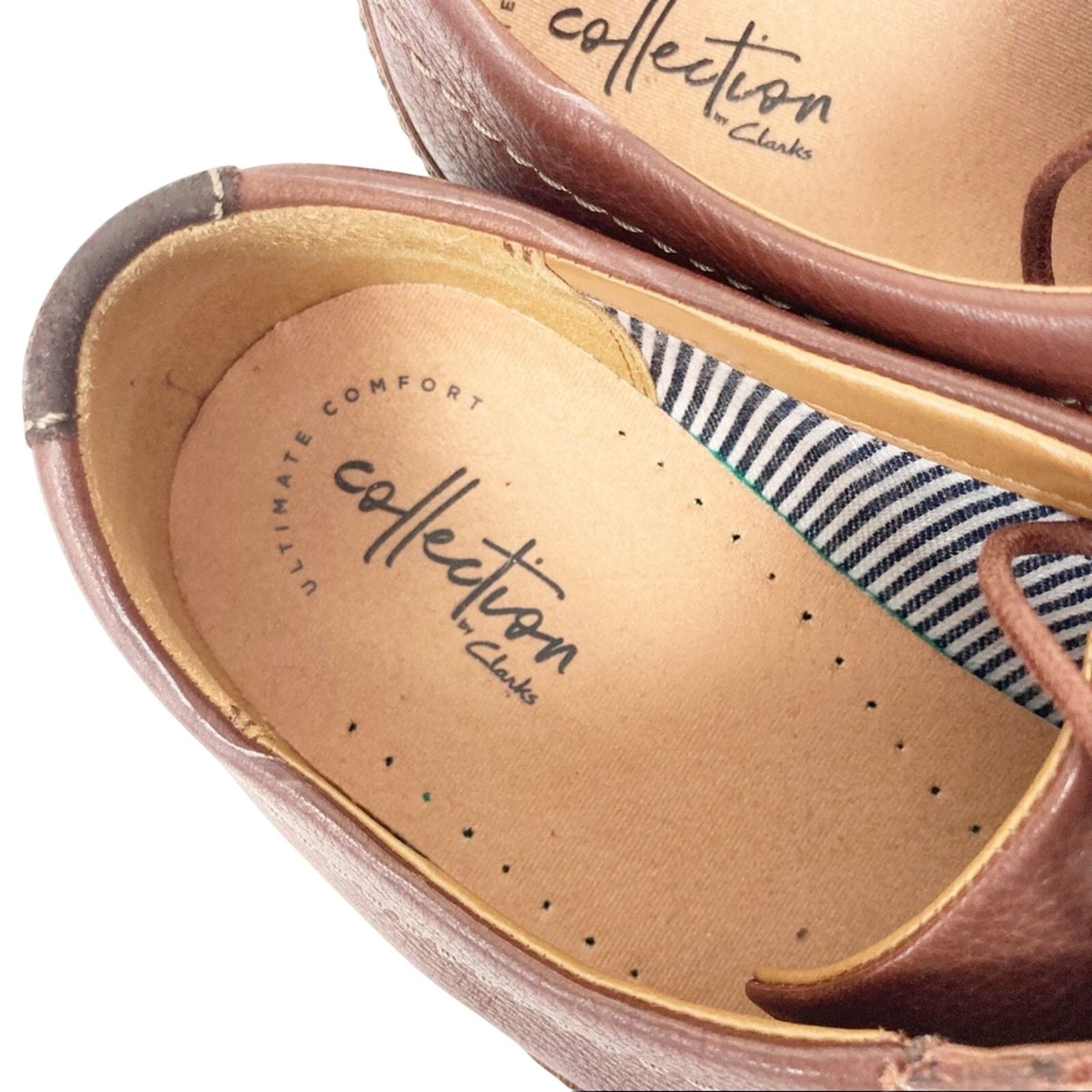 Clarks Collection by Clarks Brown Lace Up Loafers Sz 9 Size US 9 / EU 42 - 3 Thumbnail