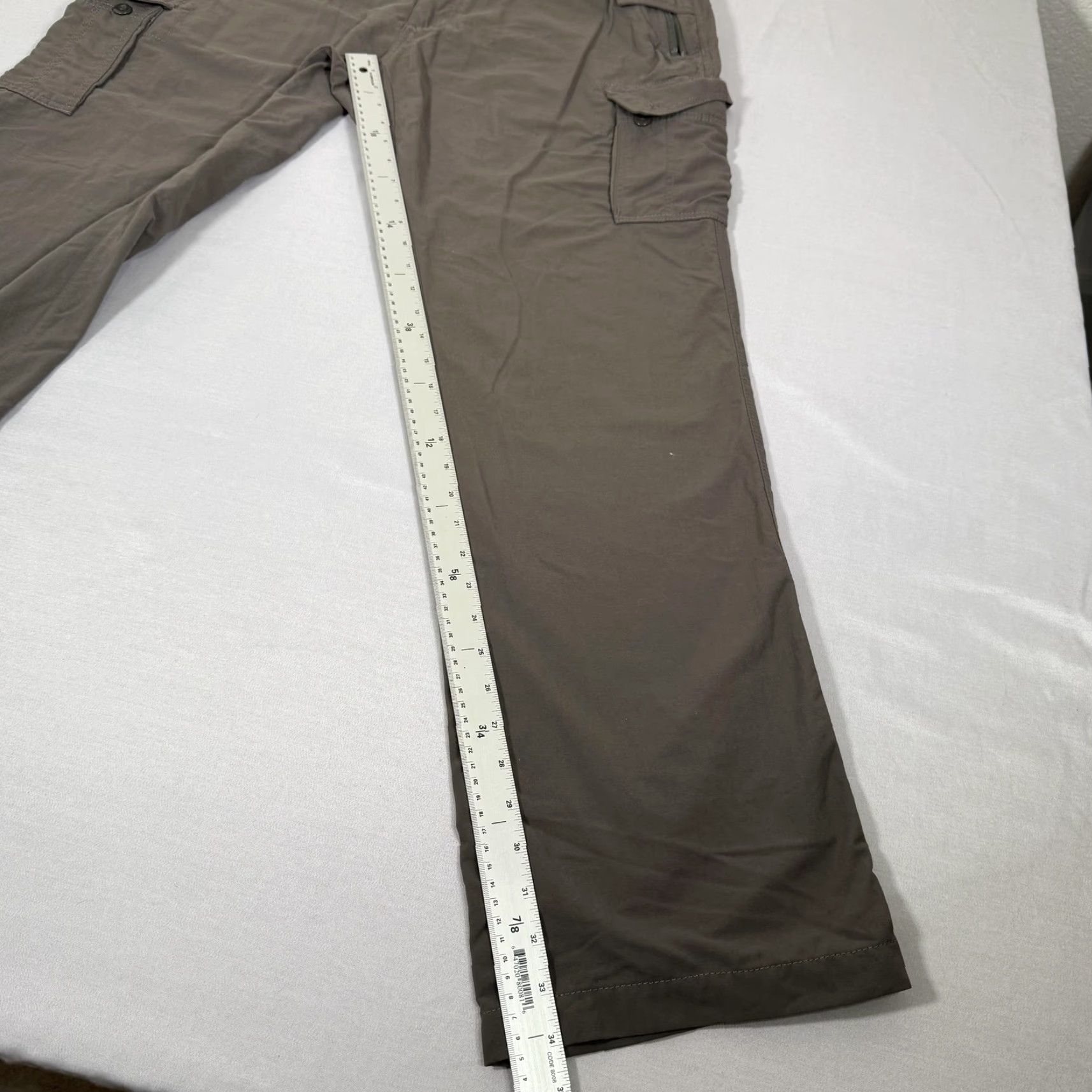 Vintage Clothing Arts Pants Mens 38x34 Brown P Cubed Pick Pocket Proof Cargo Travel Size US 38 / EU 54 - 3 Thumbnail