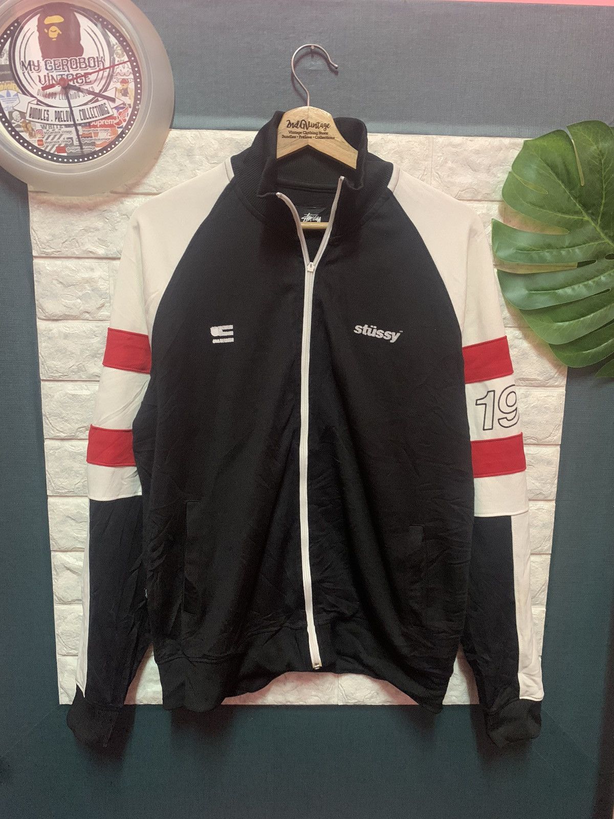 Stussy × Vintage VINTAGE!! 90's Track Top STUSSY Size US L / EU 52-54 / 3 - 1 Thumbnail