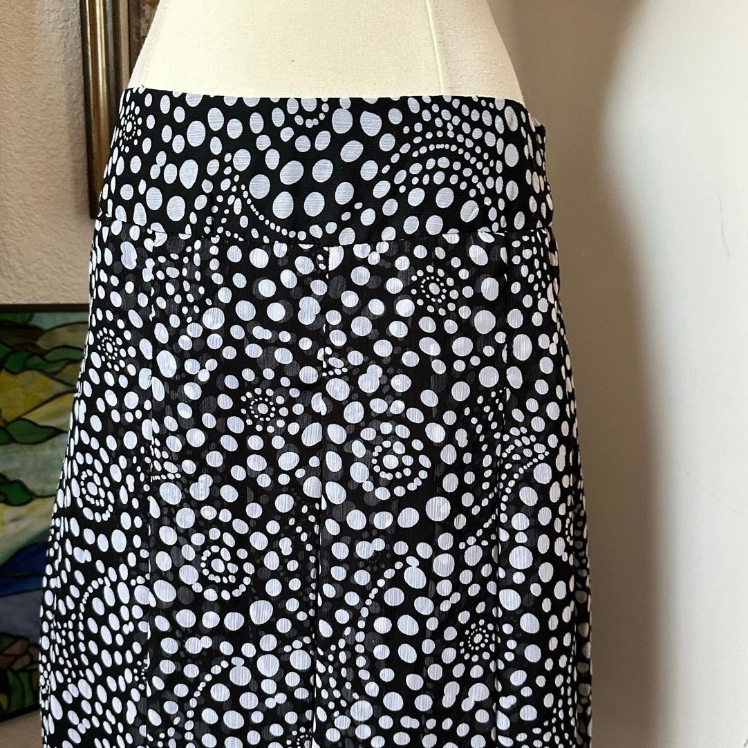 Other hillard&hanson black white polka dot circular midi skirt Size 27" / US 4 / IT 40 - 2 Thumbnail
