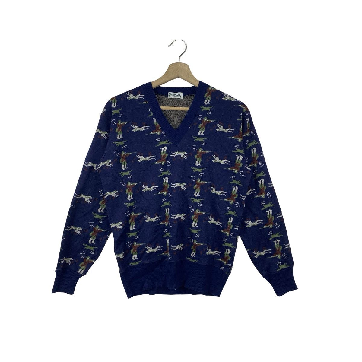 Vintage Vintage SIMPLE LIFE BY RENOWN Knit Sweater V Neck Ski Size M / US 6-8 / IT 42-44 - 1 Thumbnail