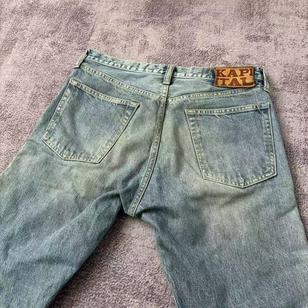 Japanese Brand Kapital Monkey Cisco Gemstone Studded Denim Jeans Size US 30 / EU 46 - 4 Thumbnail