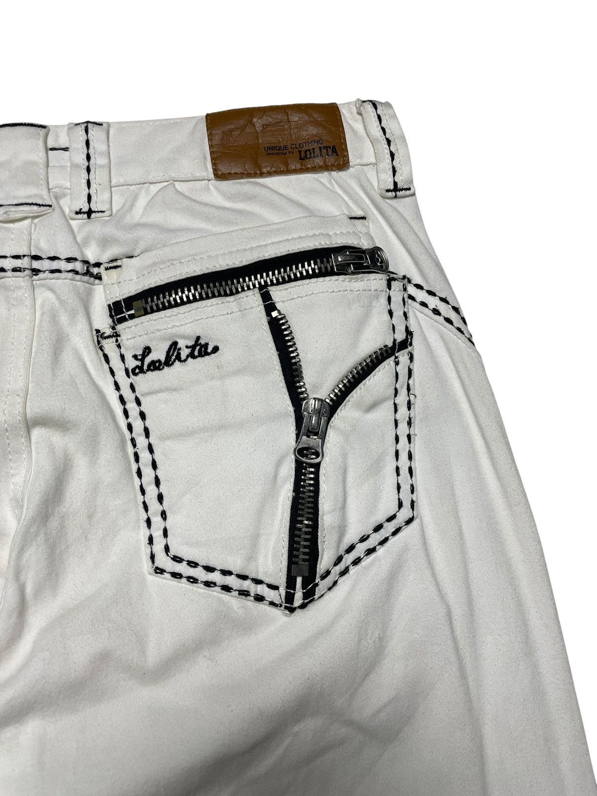 20471120 2000’s Lolita - Rear Zip Pocket Punk Style Pants Size US 32 / EU 48 - 11 Thumbnail