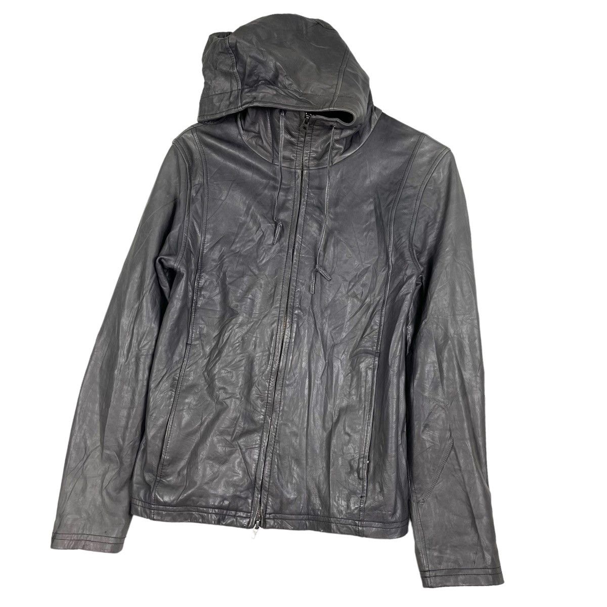 Japanese Brand × Leather × Other 💥SHAMA JAPAN COWHIDE LEATHER HOODIE JACKET Size US S / EU 44-46 / 1 - 3 Thumbnail