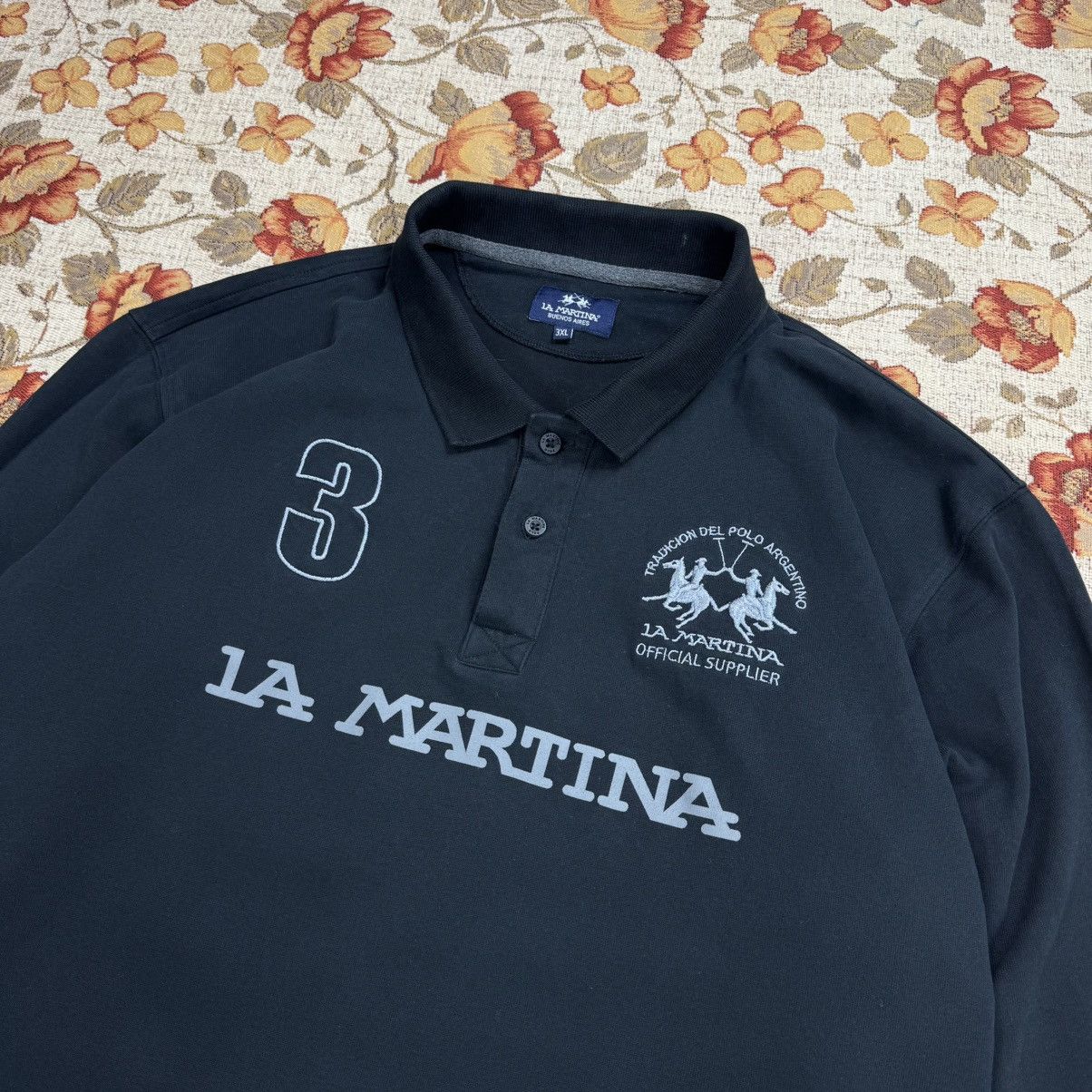 La Martina × Polo Ralph Lauren La Martina Black Out Longsleeve Polo Racing Y2K Chief Keef Size US L / EU 52-54 / 3 - 2 Thumbnail