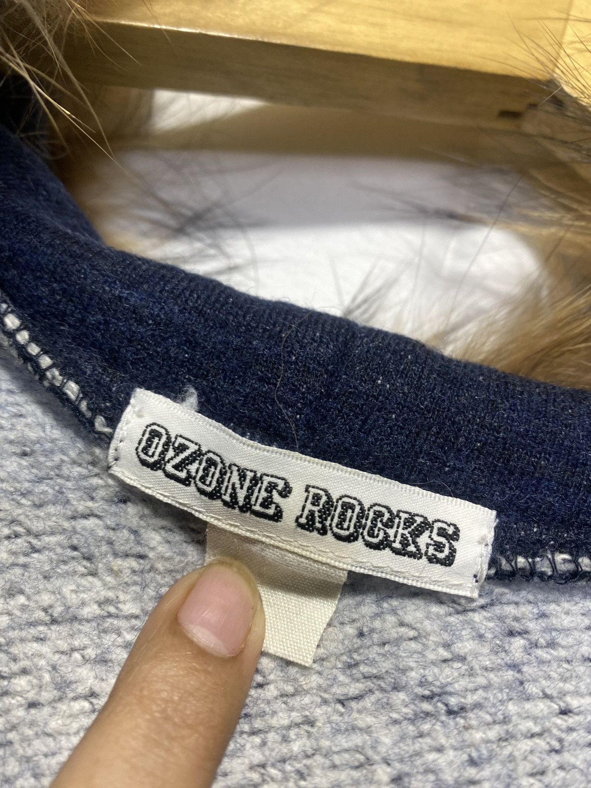Japanese Brand Ozone Rocks indigo blue fur hoodie Size US M / EU 48-50 / 2 - 8 Thumbnail