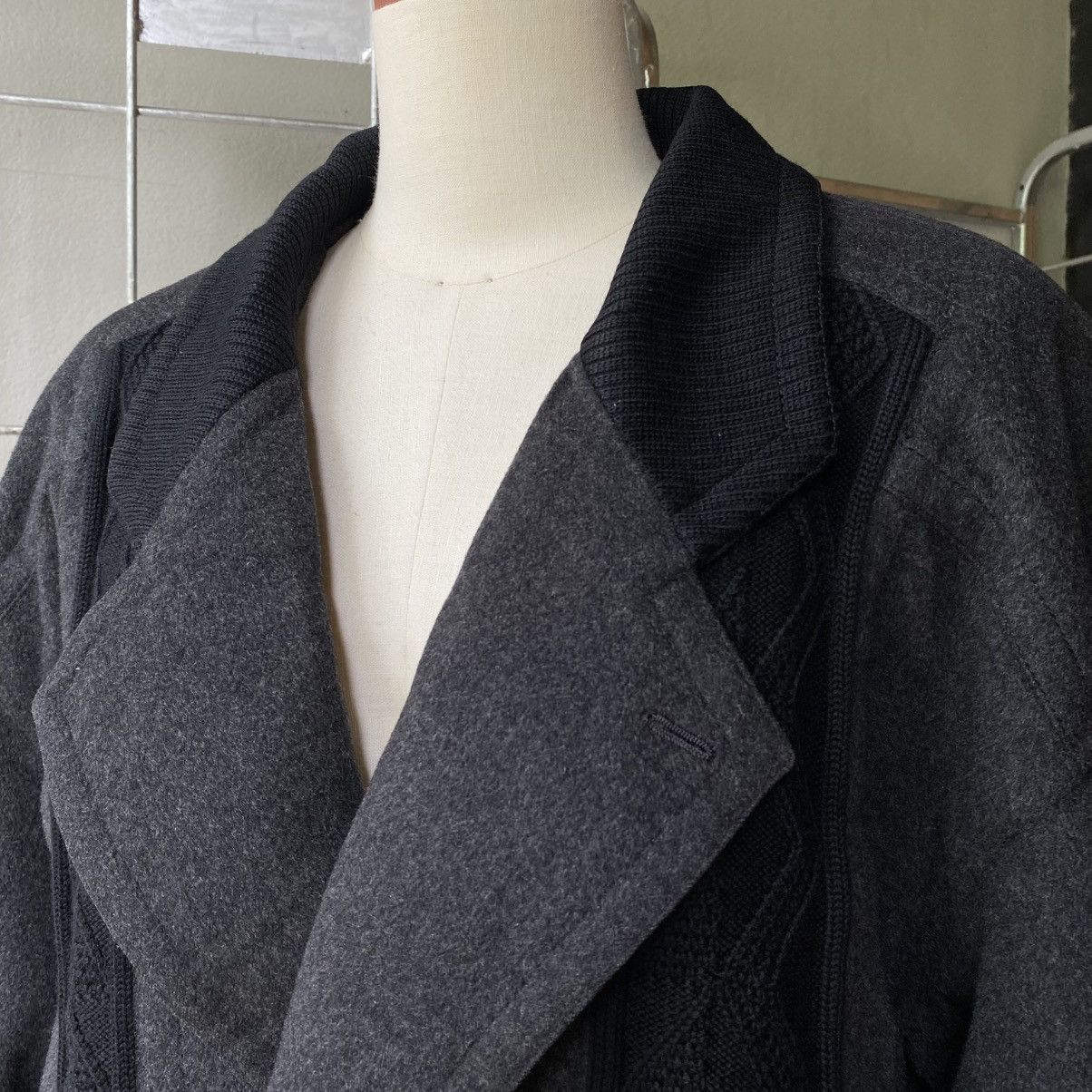 Designer BLACK PIA Dark Gray Knit Panel Jacket Size L / US 10 / IT 46 - 23 Thumbnail