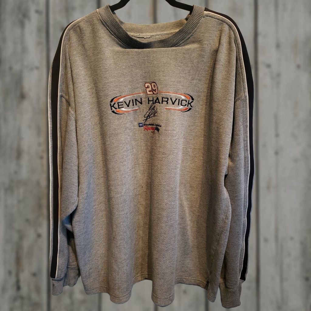 Chase Authentics VINTAGE NASCAR Crewneck Sweatshirt Men XXL Kevin Harvick GM 29 Racing Goodwrench Gray Cotton Fleece Logo Pullover Sweatshirt 80s 90s USA Sports Size US XXL / EU 58 / 5 - 1 Thumbnail