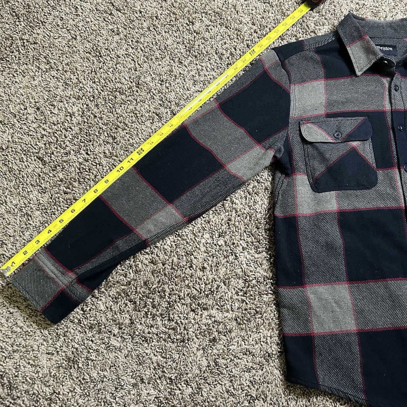 Brixton Brixton Men's Plaid Print Long Sleeve Flannel Shirt Size M Size US M / EU 48-50 / 2 - 16 Thumbnail