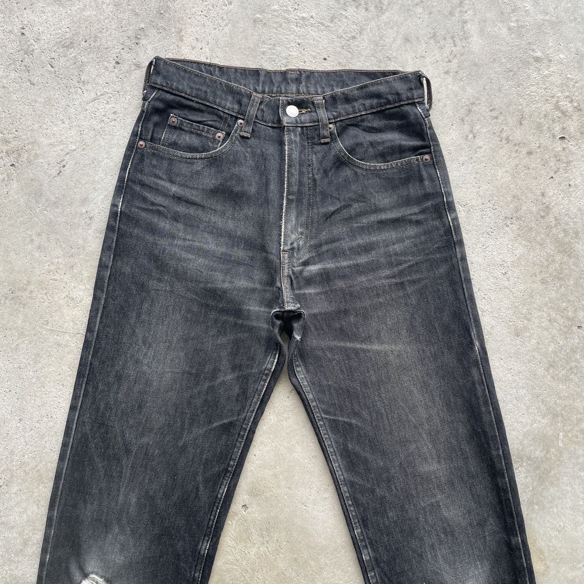 Levi's Vintage Clothing W29💥 Vintage Levi’s Black Jeans Faded Distressed Jeans Pants Size US 29 - 3 Thumbnail