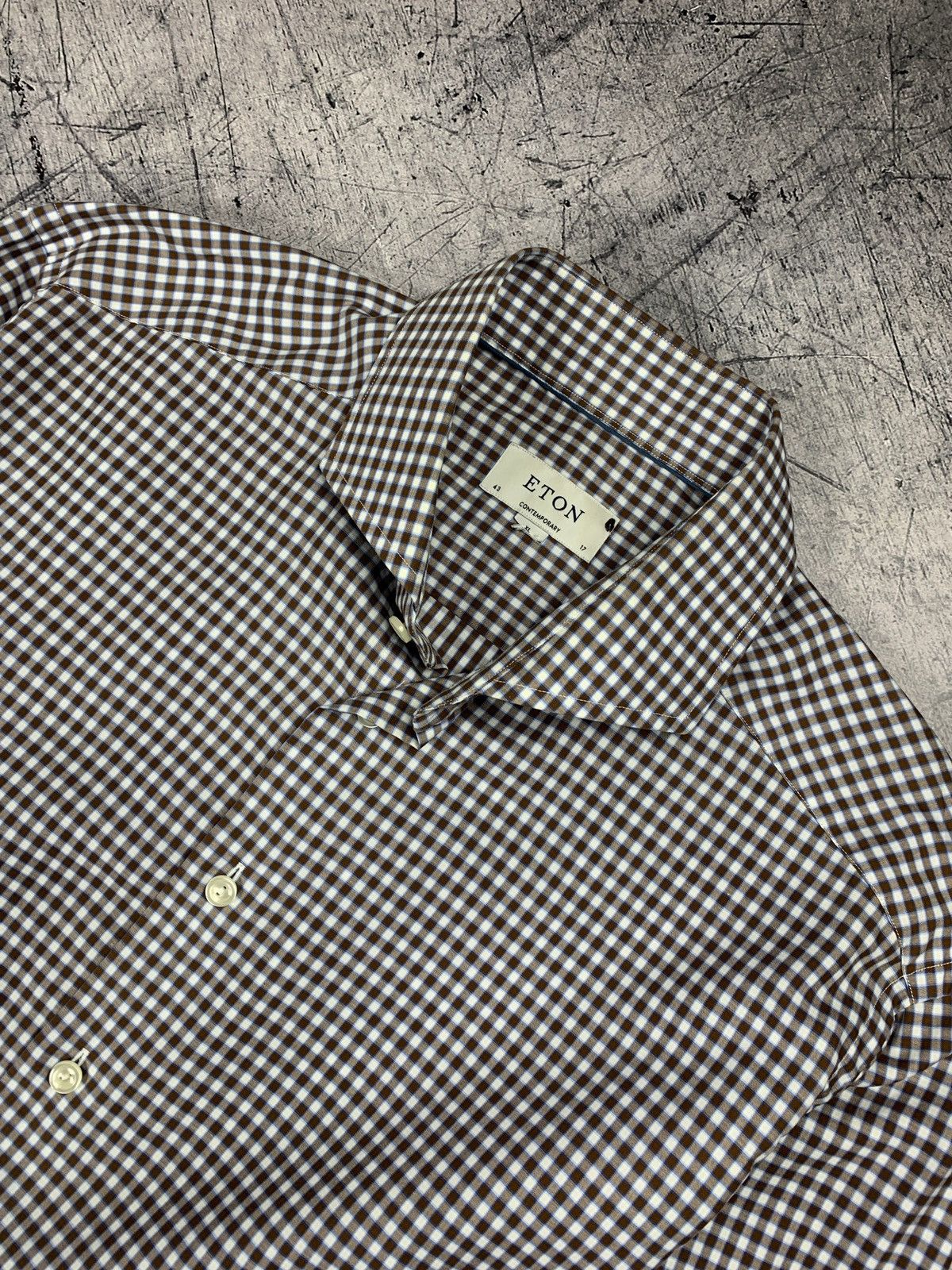 Eton Eton contemporary checkered shirt buttons-up Size US XL / EU 56 / 4 - 2 Thumbnail