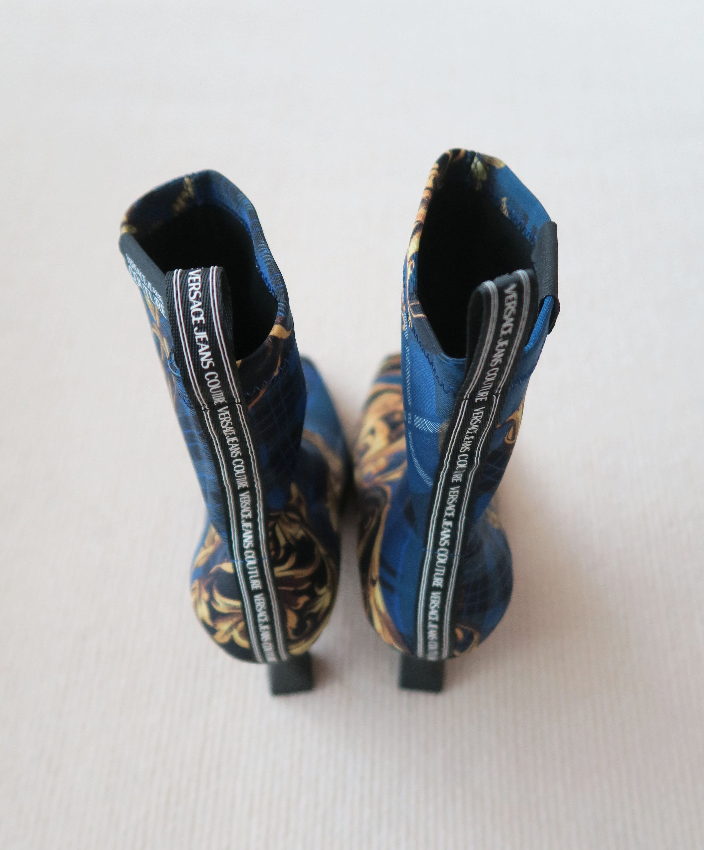 Versace Jeans Couture Versace Jeans Couture VJC Baroque Print Ankle Sock Boots Size US 7 / IT 37 - 3 Thumbnail