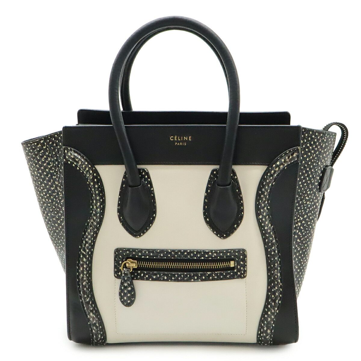 Celine Celine Celine Luggage Micro Shopper Python Leather Handbag Leather Tote Bag 167743 DUTY FREE for USA Size ONE SIZE - 1 Thumbnail