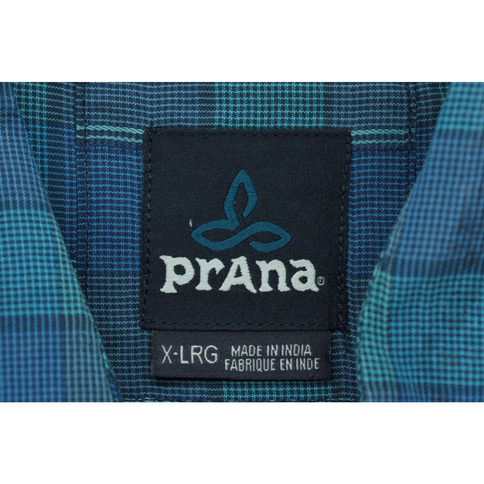 Prana prAna Shirt Men XL Blue Plaid Long Sleeve Button-Up Hiking Outdoors Roll Tab Size US XL / EU 56 / 4 - 4 Thumbnail